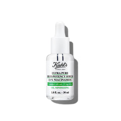 Kiehl's Ultra Pure 5% Niacinamide Serum bottle supports oil balance.