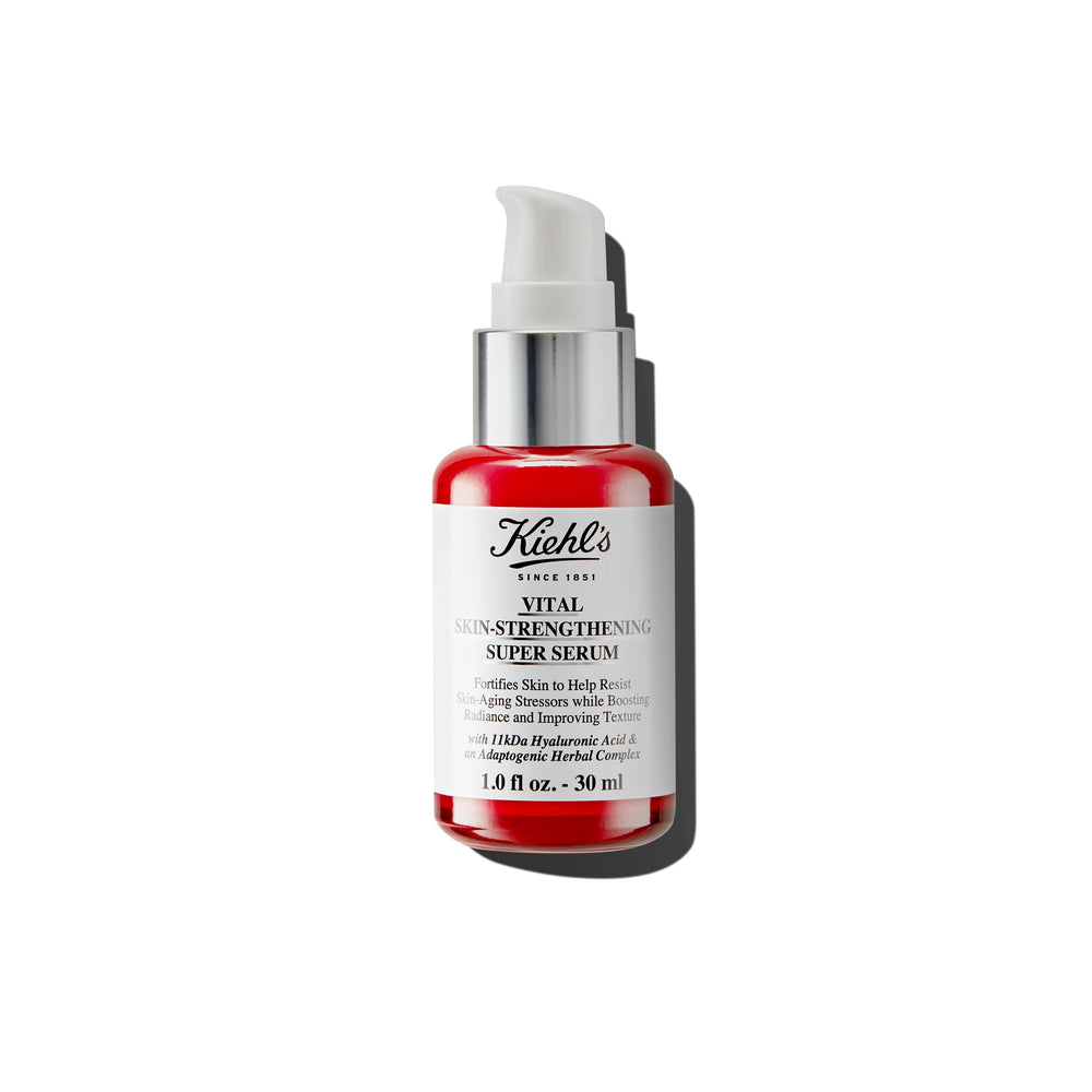 Kiehl's Vital Skin-Strengthening Serum bottle front showing lightweight hydration for radiant skin