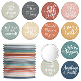 Kigley inspirational compact mirror with back quote design for bulk gift sets