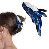 KIGOTWIN whale-shaped blue hair clip provides stylish everyday hold.