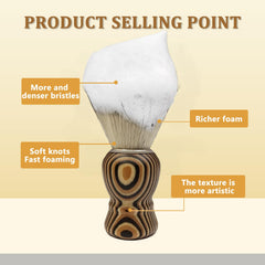 KIKC hand crafted badger brush bristle feels soft for gentle facial prep.