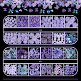 Kikonoke purple 2-boxes nail charms pack for easy DIY nail art.