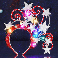 Kilshye Christmas balls and stars headband adds festive sparkle for parties.