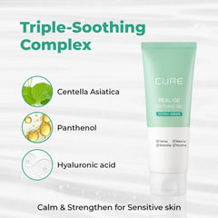 Kim Jeong Moon Aloe CURE texture close-up shows lightweight, non-sticky hydration.