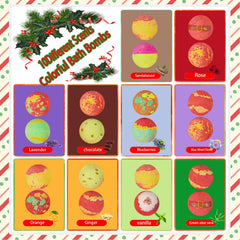 Kims Cosiart bath bombs feature snowman, Santa, and tree motifs for fun baths.