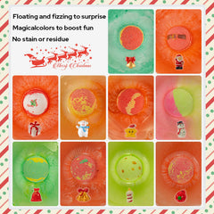 Kims Cosiart Christmas bath bombs with inside toys for playful bath time.