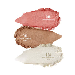 KIMUSE Multi Stick Trio lip application offers smooth, hydrated color.