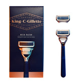 King C. Gillette neck razor handle offers an ergonomic grip for precise neck shaving.
