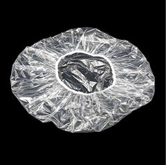 KINGLAKE shower cap with elastic band demonstrates secure fit for various head sizes.