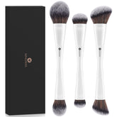 KINGMAS double-ended kabuki brush for precise blending and flawless base makeup