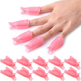 Kingmas gel nail polish remover clip pack, durable plastic clips for quick polish removal.