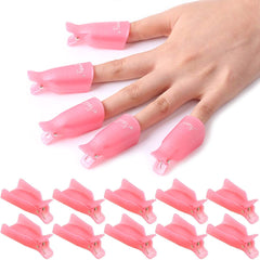 Kingmas gel nail polish remover clip pack, durable plastic clips for quick polish removal.
