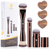 Kingmas makeup brush powder puff set shown with six pieces for flawless base application