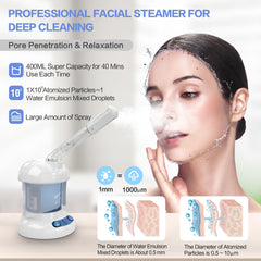 Kingsteam facial steamer ozone mist delivers ultra-fine cleansing mist for home use.
