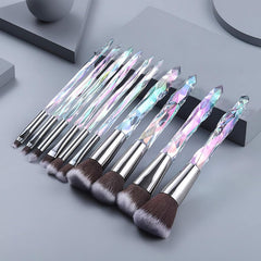 Kingtree crystal brush handle diamond-sparkle highlights light during makeup