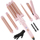 Kinked 5-in-1 Wand straightener for sleek, glossy straight looks