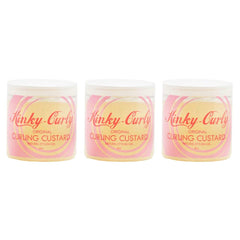 Kinky Curly Original Curling Custard jar closeup for smooth, defined curls.