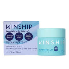 Kinship Supermello bottle-dispense shows quick hydration suitable for sensitive skin