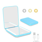 Kintion rechargeable pocket mirror double-sided for quick makeup checks on the go.