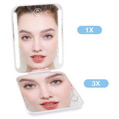Kintion rechargeable pocket mirror three color light for true-color shading