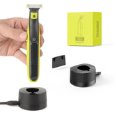 KIONCARE shaver stand flat placement keeps OneBlade within easy reach.