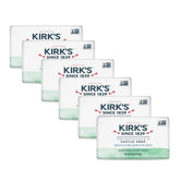 Kirk's Castile soap 6-pack front view for family cleansing.