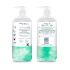 Coconut oil and aloe vera ingredients emphasize hydrating properties.