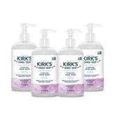 Kirk's Hydrating Hand Wash bottle pump demonstrates easy daily cleansing for kitchen and bath.