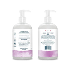 Kirk's Hydrating Hand Wash coconut oil splash emphasizes rich feel during wash.