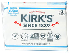 Kirk's Natural Castile Soap Original foam lather creating gentle suds.
