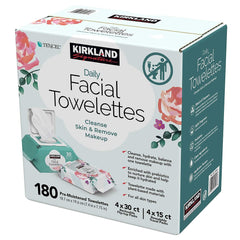 Kirkland Signature Daily Facial Towelettes wipe-closeup demonstrates soft texture for quick makeup removal