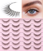 Kiromiro Eyelashes Wispy 10mm front view shows natural flare for everyday eyes.