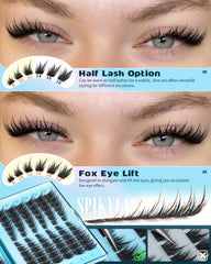 Kiromiro Lash Clusters wispy fluffy effect enhances natural volume.