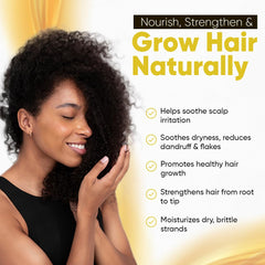Kisii Jamaican Black Castor Oil being applied to hair for nourishment.