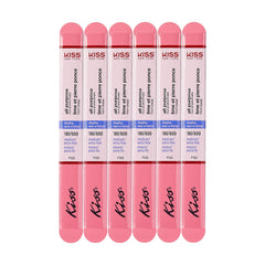 Kiss File All Purpose Smoother 180 Medium pack image shows precise shaping for natural nails.