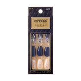 KISS imPRESS No Glue Pedi toenails close-up with instant salon-like finish.