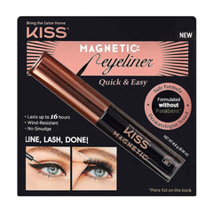 KISS magnetic eyeliner with black brush-tip for precise lining.
