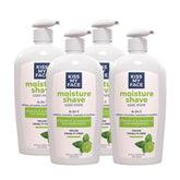 Kiss My Face Moisture Shave Cream Cool Mint bottle highlights olive oil and aloe for a smooth shave.