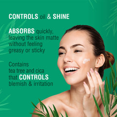 Kiss New York Tea Tree Face Moisturizer tea tree ingredients showcase soothing balance