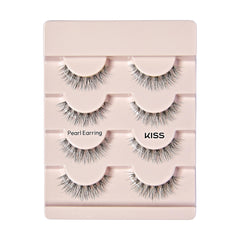 KISS Pearl Earring lash clusters application showcasing easy DIY lash looks.