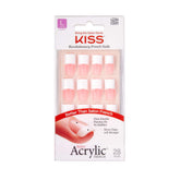 Kiss Salon Acrylic French Kit Team Player Long 2 Pack box—compact kit for DIY French manicures.