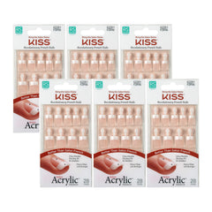 Kiss Salon acrylic French nails kit offers 28 nails in 14 sizes for a precise fit.