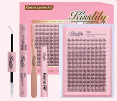 Kisslily Flare Lashes invisible-band closeup demonstrates seamless natural definition