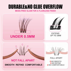 Kisslily Plume Brown Lashes bond and seal for longer wear potential.