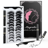Kistep Magnetic Eyelashes Kit – eyeliner collection closeup for natural, precise lash look.