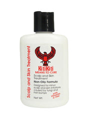 Kitikiti Scalp & Skin Treatment bottle with fast-absorbing non-oily formula for dry scalp and skin