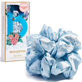 Kitsch Bridgerton satin scrunchies packshot highlighting gentle no-snag comfort for all-day wear.