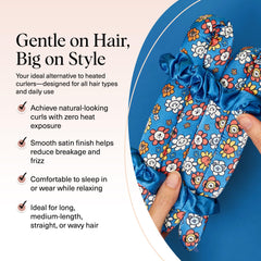 Kitsch BT21 satin scrunchies pair for secure, frizz-free styling.