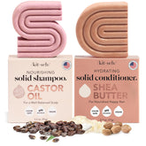 Kitsch castor oil shampoo bar offers gentle cleansing and hydration.