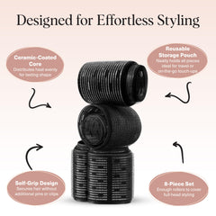 Kitsch Ceramic Thermal Hair Rollers 1.5-inch rollers deliver balanced volume for versatile styles